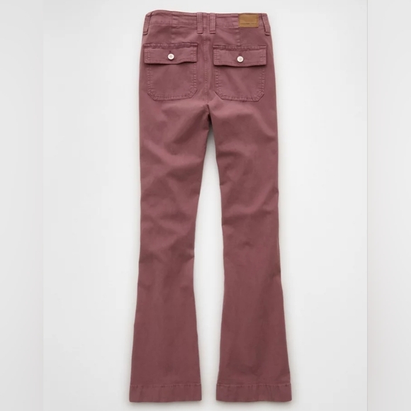 American Eagle Dusty Pink Mid Rise Bootcut Pants Size 8 - Picture 4 of 5